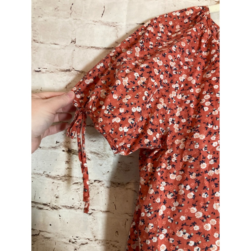 Universal Thread Peasant Top Large Dark Salmon Di… - image 2